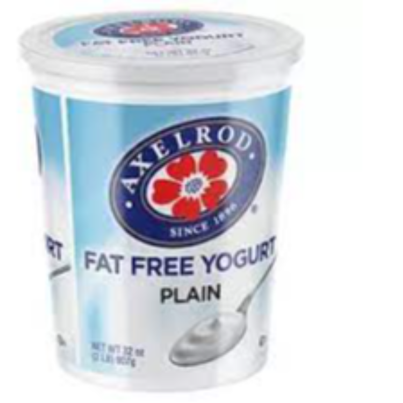 Axelrod 32oz Non Fat Plain Yogurt  Main Image